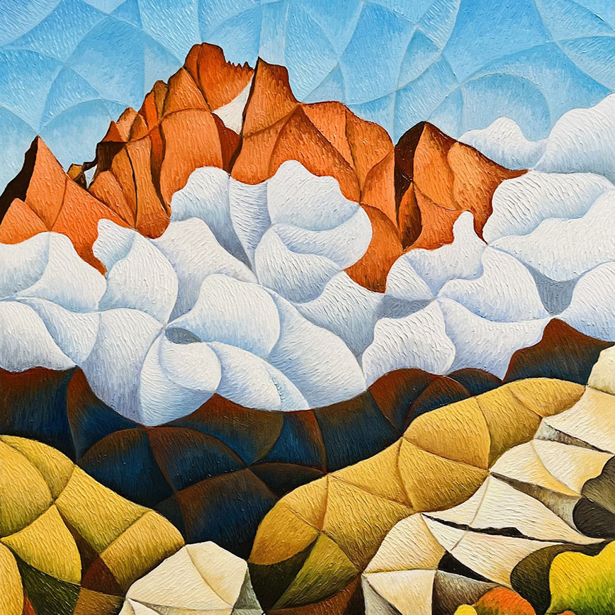Monviso e Nuvole di Alma Fassio